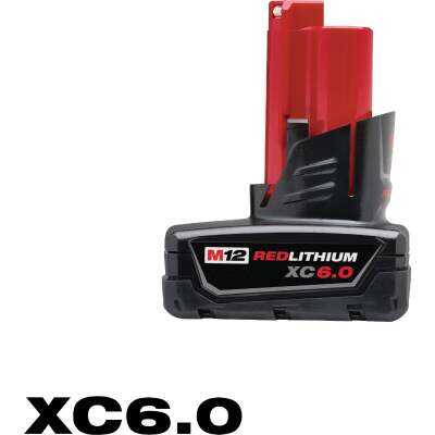 Milwaukee M12 REDLITHIUM Lithium-Ion 6.0 Ah Extended Capacity Battery Pack