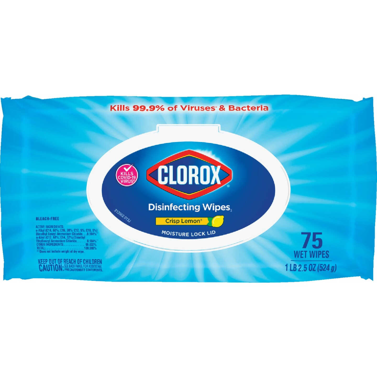 Clorox® Disinfecting Wipes, Lemon Fresh, 75 Wipes (6 PK)