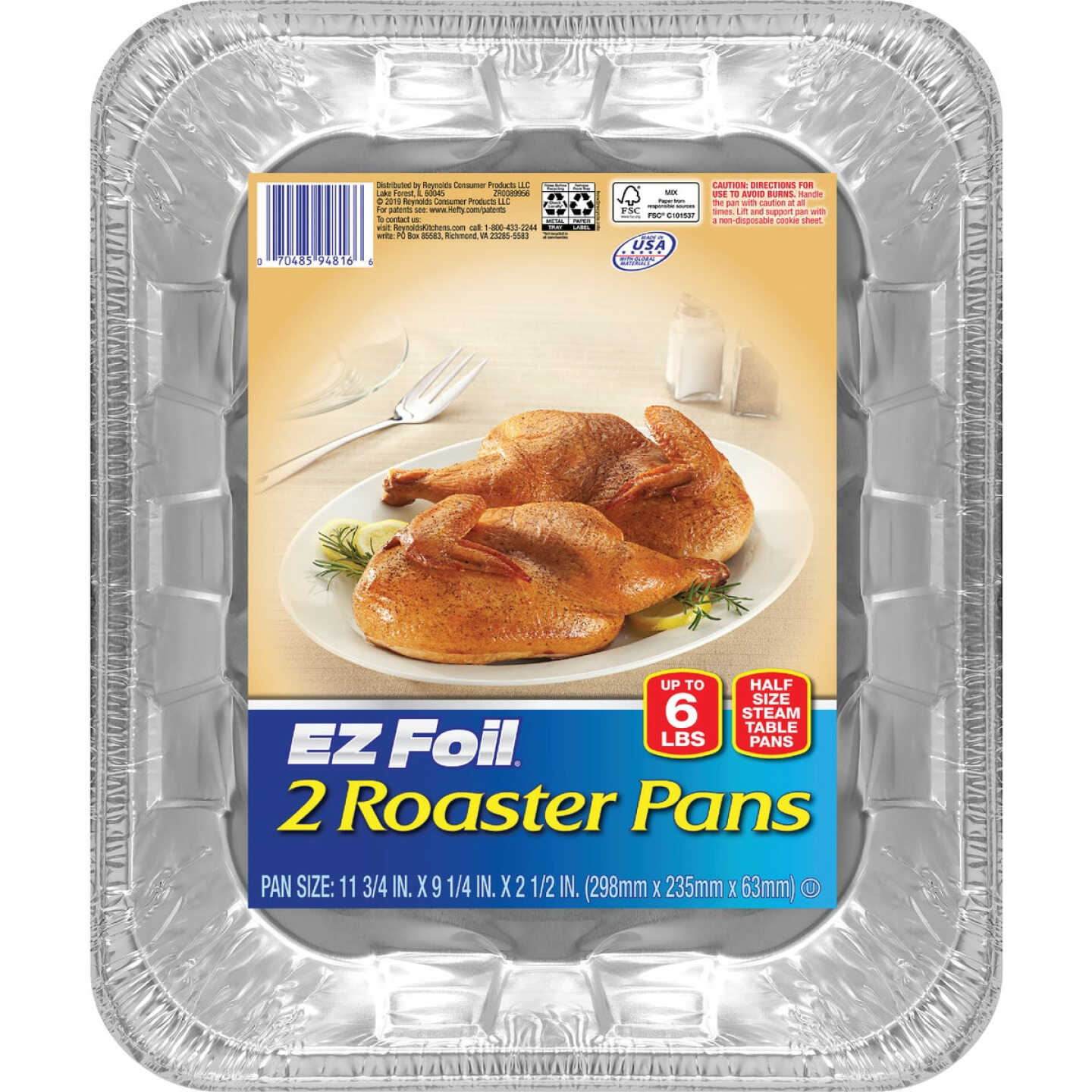 EZ Foil Roaster Pans (2-Count) - Dazey's Supply