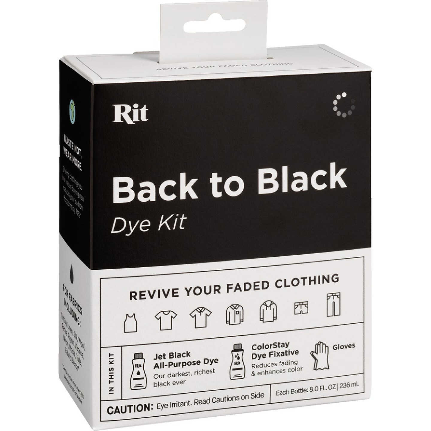  Rit Dye Liquid Fabric Dye, 8 fl oz, Black, 2-Pack
