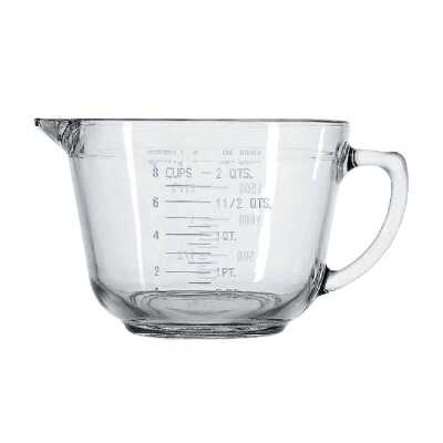 Pyrex Prepware 8 Cup Clear Glass Measuring Cup with Lid